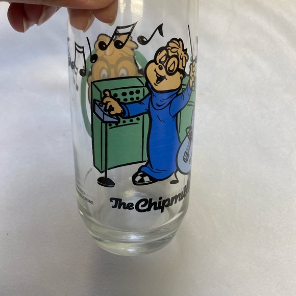 Vintage 1985 Alvin  and the Chipmunks Simon Drink Glass 1980s Pristine - Picture 9 of 11